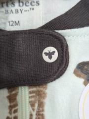 Burt’s Bees Organic Cotton Honeysoft Footie Pajama Unisex 18 months Camping NWT