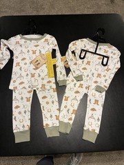 Wrangler 3T Western Cowboy Graphic Print Cotton Pajama Set Long Sleeve Snug Fit