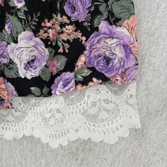 Vintage Girls’ Roanna Lace Floral Dress Purple White Black Baby Size 18 Mo?