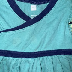 Tea Collection Size 2 Teal Sleeveless Dress With Ruffle Cap Sleeve