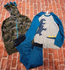 Gymboree /outlet Dinosaur Set Dino 5t Camo Jacket Shirt Pants Boys Outfit