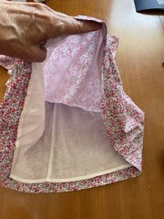 Gocco EUC Pink/Ivory Floral Print 100% Woven Cotton Lined Dress-3-4Years