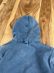 Vintage Toddler Carhartt Hooded Canvas Blue Jacket Kids Size 2T
