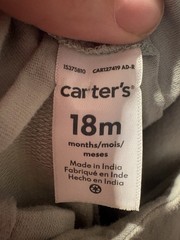 Carter’s Light Green Bunny Embroidered Sleeveless Cotton Overall 18m