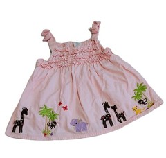 Gymboree Size 3t Glamour Safari Swing Top Pink Giraffe Monkey Elephant Girls