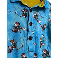 POSH PEANUT Bamboo Infant Fishing Fox Romper 6-9 month