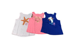 Cat & Jack Toddler Summer Tank tops Pack of 3 Pink, Blue, Hot Pink 18M NWT