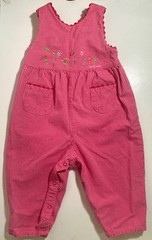 OshKosh Toddler Girls Pink Gingham Embroidered Romper, 18-24M, 1990’s Vintage