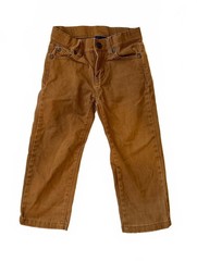 Janie and Jack Pants 2T Brown Cotton Adjustable Waist Classic Timeless Heirloom
