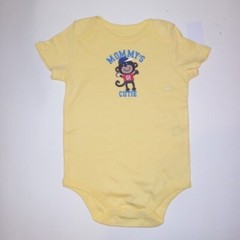 Small Wonders Boys Infant Bodysuit Yellow Snap Bottom Mommy’s Cutie