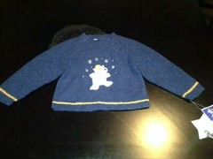 Baby Boy Sweater 24 Months Polar Bear Standard Blues Christmas Winter Snowflakes