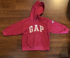 Girls/Toddlers Pink Gap Fleece Pullover Hoodie Size XXS (2T-3T)