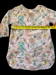 Zara Home kids Pink/Teal Sea Life Cotton Long Sleeve Tunic Top-3-4Yrs 104cm