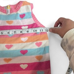 TKS Kids Pink Multi Color Hearts Knit Sweater Vest Size 3T Kidcore Preppy