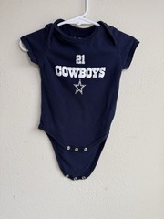 Dallas Cowboys Baby 6M Navy Blue Cotton Short Sleeve Crew Neck Elliott Football