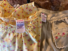 Vtg Gymboree 04 Strawberry Patch yellow smocked peasant top skort 18-24 2T