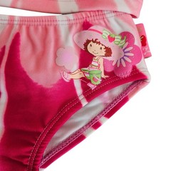 Vintage Y2K Strawberry Shortcake Swimsuit Size 2 T Pink Two Piece Tie Dyed NWT