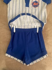 New York Mets Baby, Infant (Sz 6/9 mths) Creeper, 2-Piece Snap-Suit,Romper NEW!!