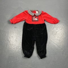 Vintage Disney 101 Dalmatians Velour Romper 18 Month Snap Close VTG RARE