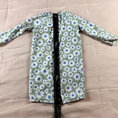Baby Girl Floral Long Sleeve Rash Guard Swimsuit Green White Blue 12M