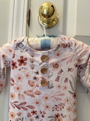 Caden Lane “Henlee’s Hydrangea” Knotted Gown Newborn