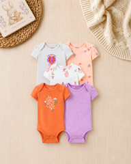 Original Carter’s Baby Girl 5-Pack Short Sleeve Bodysuits Pastel Florals 12M