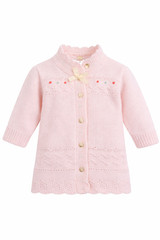 Vintage Heidi Pink Baby Sweater Cottagecore Knit Retro Doll Infant 6-12M