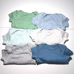 Little Planet Organic by Carters Bodysuit Lot 6 Blue Green Gray 3 Months
