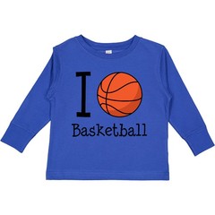 Inktastic I Heart Basketball Toddler Long Sleeve T-Shirt Love Sports Fan Quote