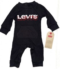 LEVIS coverall thermal/black LOGO size NEWBORN