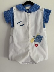 VTG Jayne Copeland Beach Romper And Shirt 12M