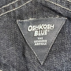 OshKosh Blue Overalls Baby Boys 18M Blue Denim Bib Snap Crotch Adjustable Straps