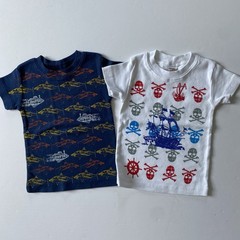 Shark Shirts 6 9 Months Set Of 2 Lot NEW 100% Cotton Sharks Music Ocean Baby