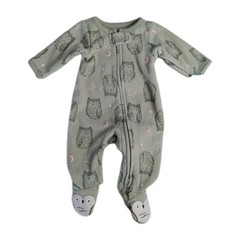 Carters Child Of Mine 2 Way Zipper Preemie Footie Romper Owls New