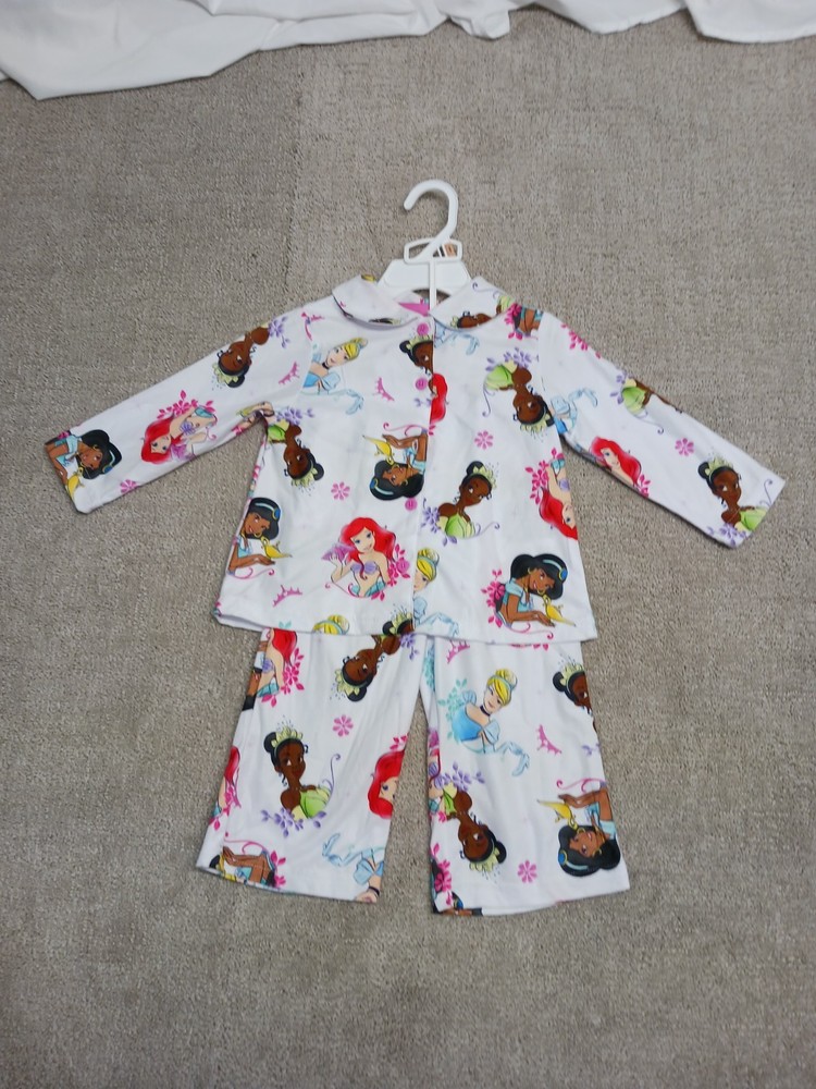 Disney Princess Print Set 2T Teal Blue Flame Resistant