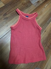 Old Navy 3T Red Orange Ribbed Tank Top Toddler Girls