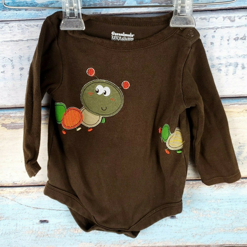Garanimals 6-9M Exclusive Of Decoration1 Piece Brown Worm Theme USA Seller