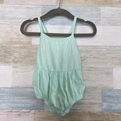 Old Navy Ruffle Open Back Strappy Romper Mint Green Baby Girl 0-3 Months 0-3M
