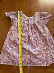 Gocco EUC Pink/Ivory Floral Print 100% Woven Cotton Lined Dress-3-4Years