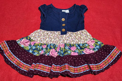 Matilda Jane Paint By Numbers Girl’s Peony Floral Cap Sleeve DRESS – Size 18M
