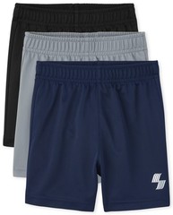 boys And Toddler Basketball Casual Shorts, Fin Gray/Black Ice/Tidal-3 Pack, 3…