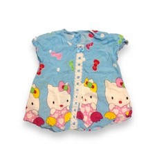 Hello Kitty Toddler 2T Cotton Shirt Kawaii Lace Bow