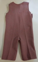 Vintage 70’s Polyester Romper One Piece Jumper Child Toddler Red White Blue Home