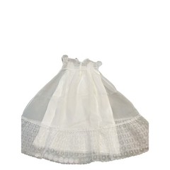 Vintage baby Christening Gown organza Embellishment White slip underneath