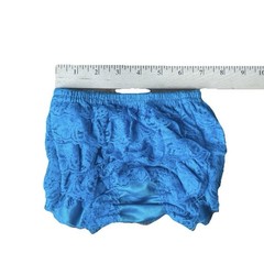 Blue Lace Bloomers Ruffles Diaper cover pageant size medium (14 inch waist) NEW