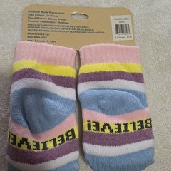 IQ Kids Unicorn Rattler Bed/Slipper Socks Striped Multicolor 0-12 Months