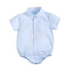 Baby Boy Solid Romper-Blue,. White, Yellow, Newborn-2Years