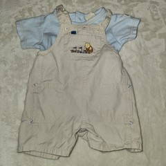 Vintage Winnie The Pooh Baby Overalls Set 3 Months Classic Pooh Baby Outfit Y2k