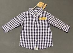 Garb Team LSU Tigers Dress Shirt 3M Purple/White Gingham Button-Up Woven