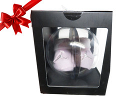 New Nike Air Jordan Pink & White w/Silver Jumpman Logo 0-6m Booties in Ornament